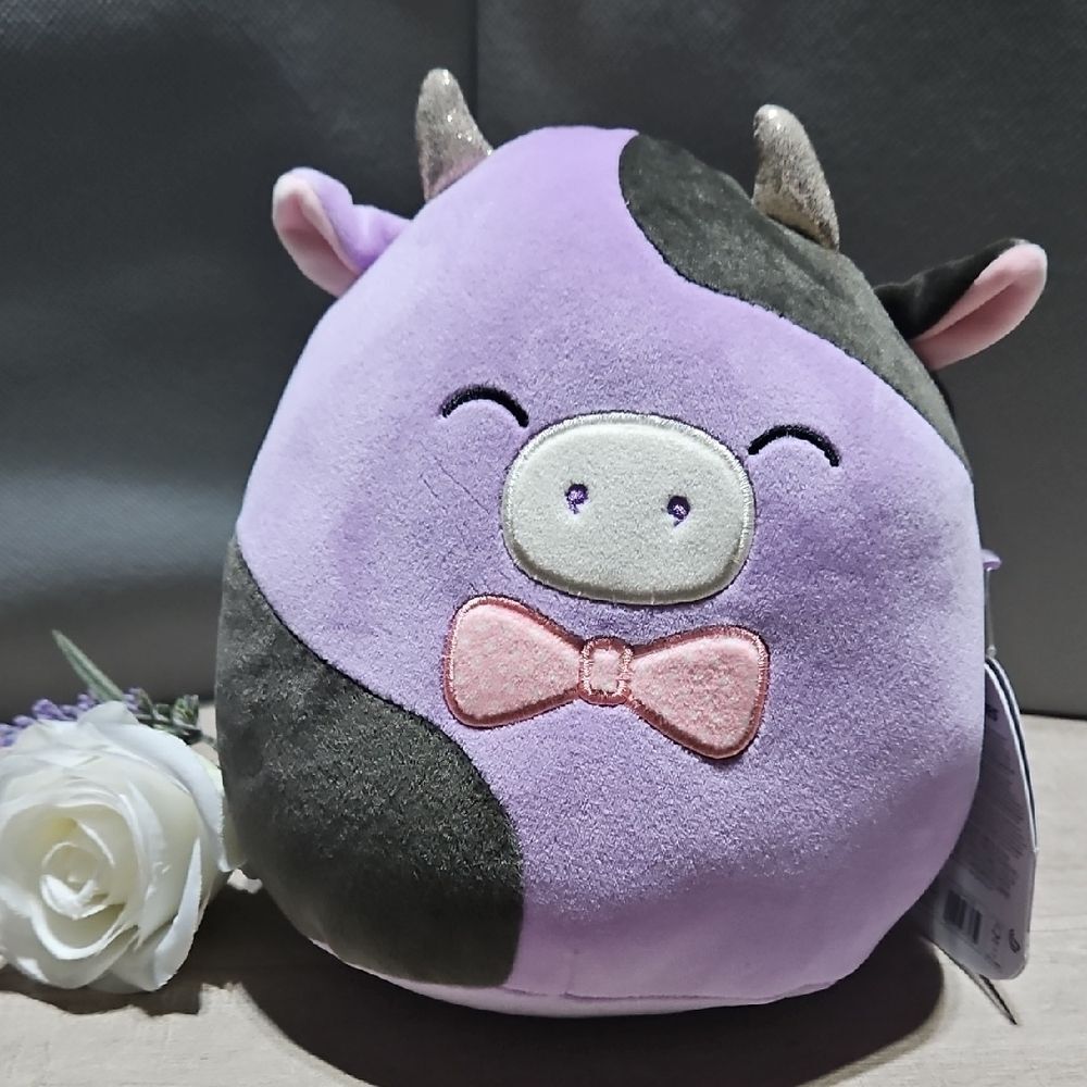 Original Squishmallow Alexie The Purple Cow Easter Edition